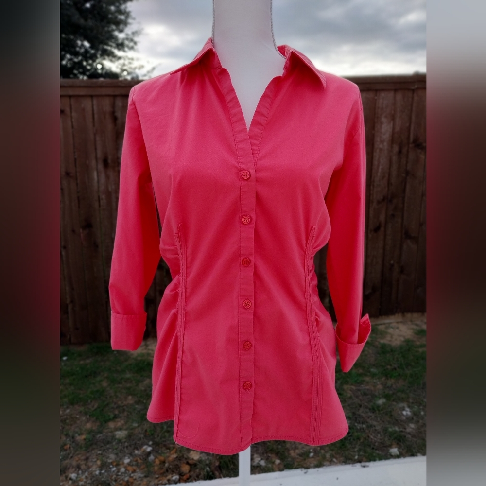Coral blouse